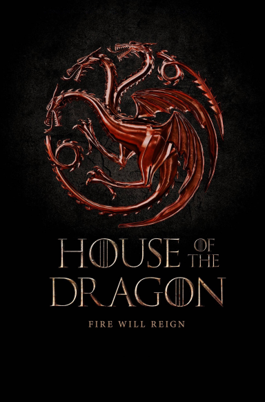 House of the Dragon Season 2 Logo for "House of the Dragon" featuring a red dragon on a dark background.